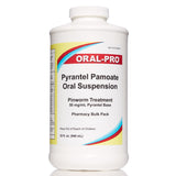Oral-Pro pamoato de pirantel, botella 50 mg/mL para administración fácil en casa