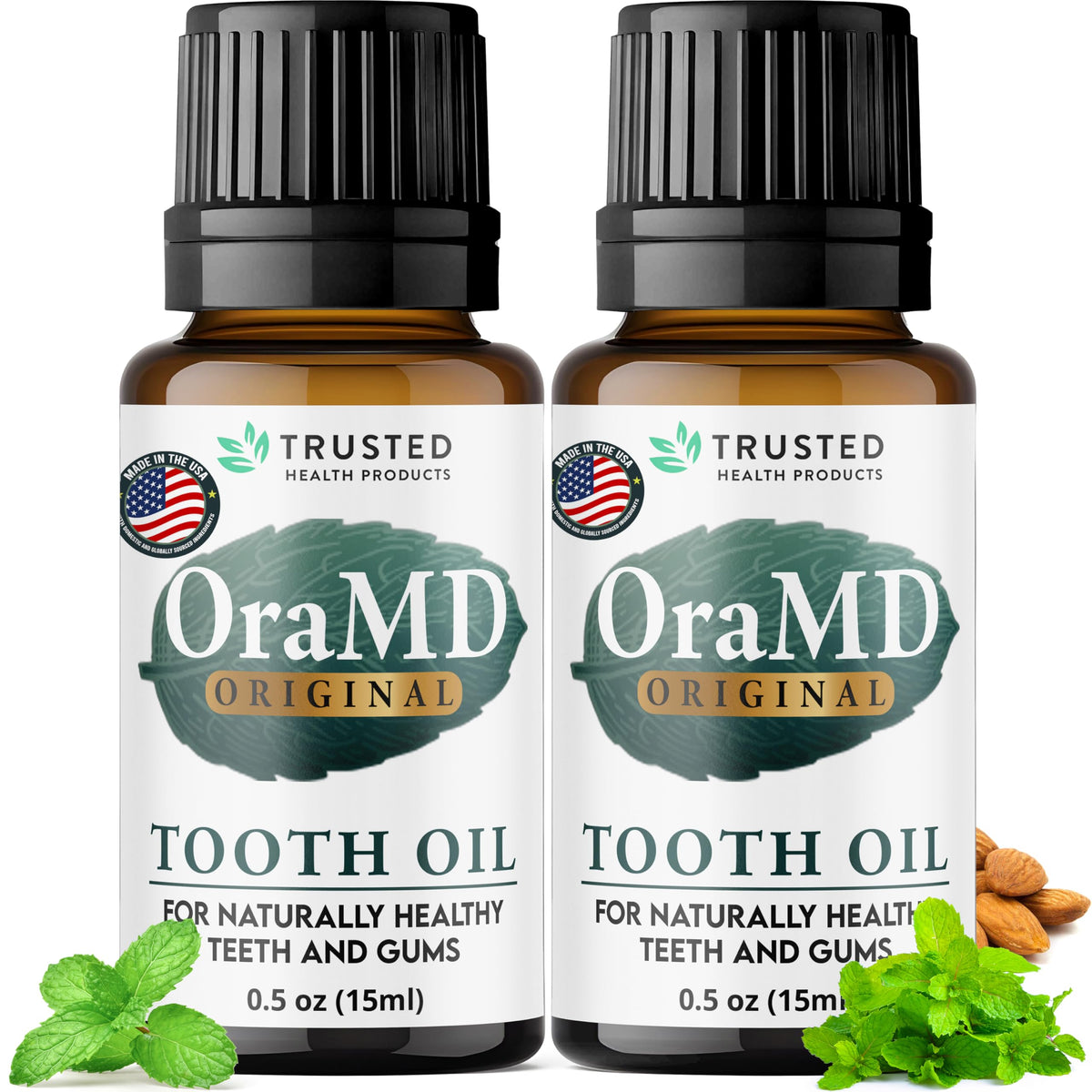 OraMD aceite dental original en botella para cuidado diario y aliento fresco.