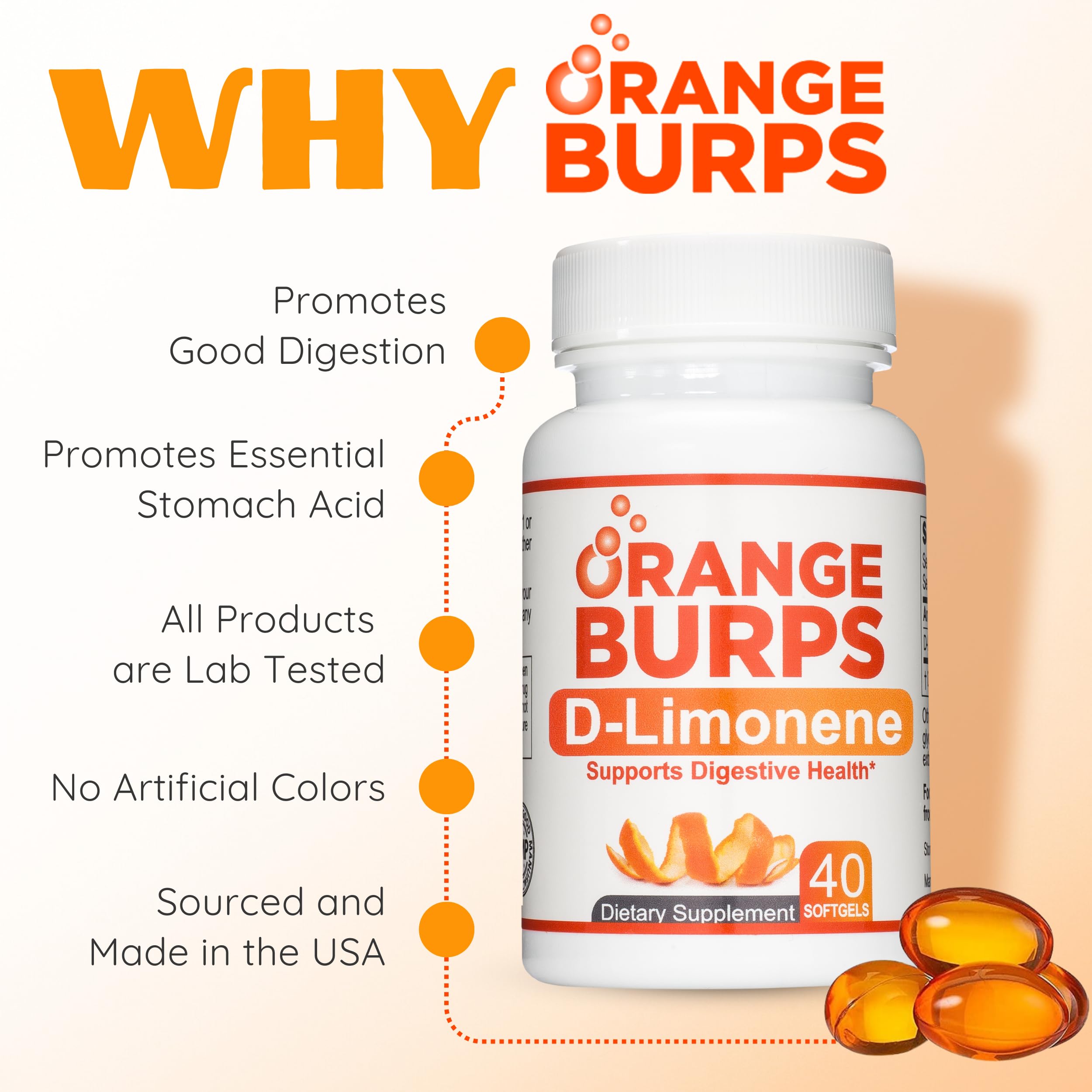 Orange Burps: estatus GRAS y producción en instalaciones GMP para calidad.