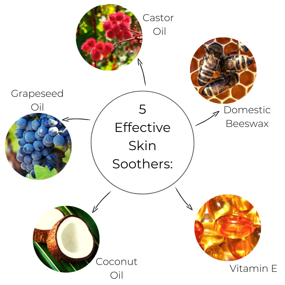 Touchy Skin Salve fabricado en Estados Unidos con ingredientes naturales.