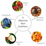 Touchy Skin Salve fabricado en Estados Unidos con ingredientes naturales.