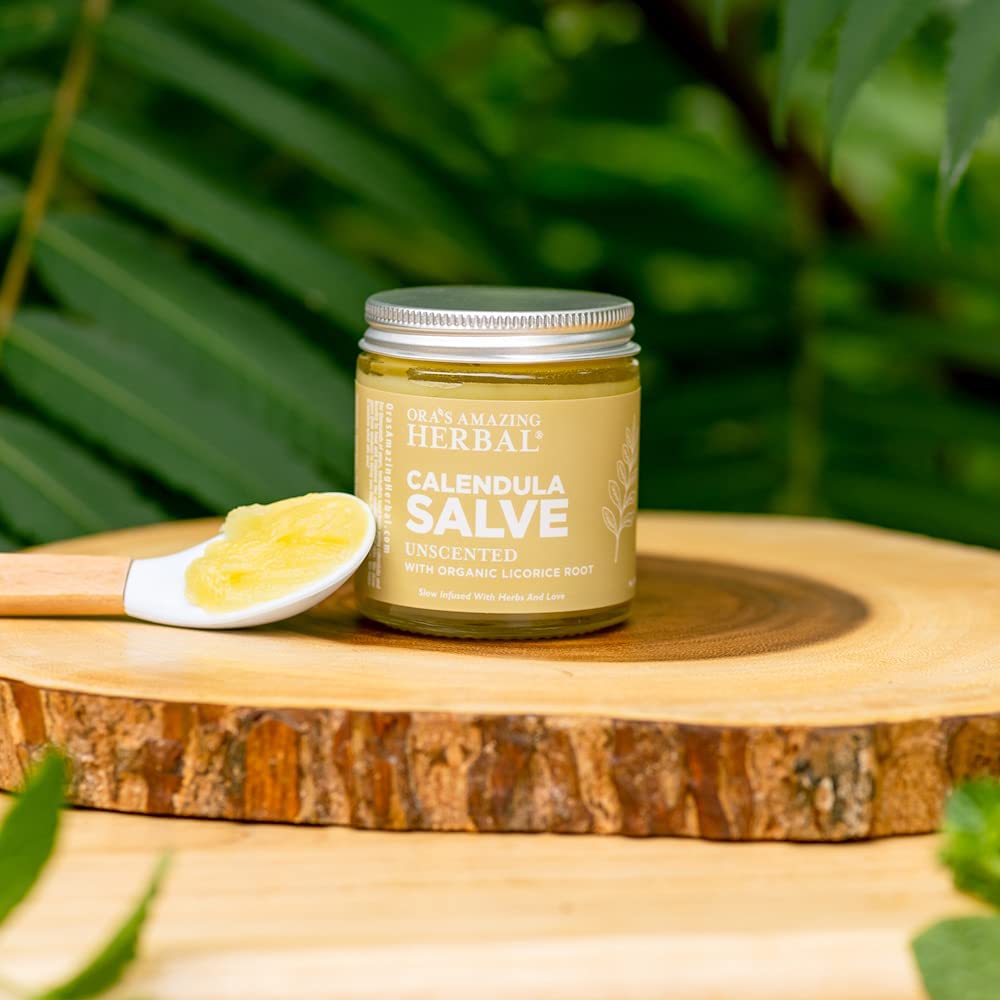 Calendula Salve Ora's Amazing Herbal, cuidado humectante diario.