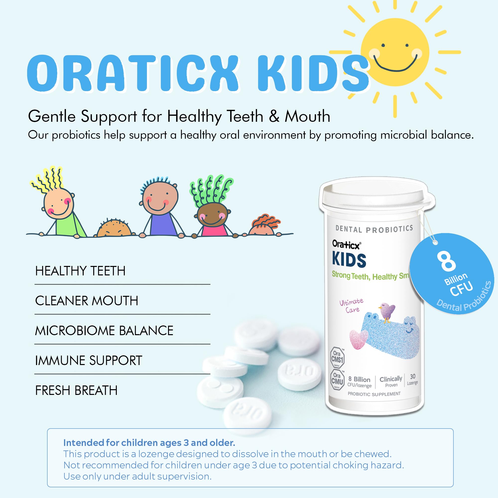  OraTicx 8B CFU probióticos para higiene bucal diaria