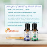 Uso de OraWellness aceite dental para cuidado diario.