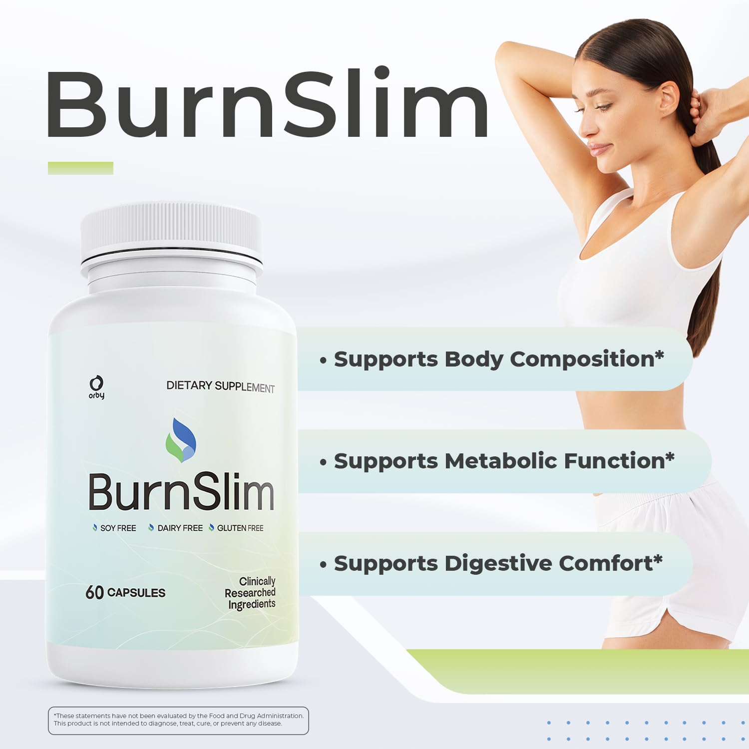 Orby BurnSlim cápsulas para una rutina fácil y diaria.
