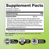 Orby BurnSlim extracto de hoja de olivo para apoyo vegetal.