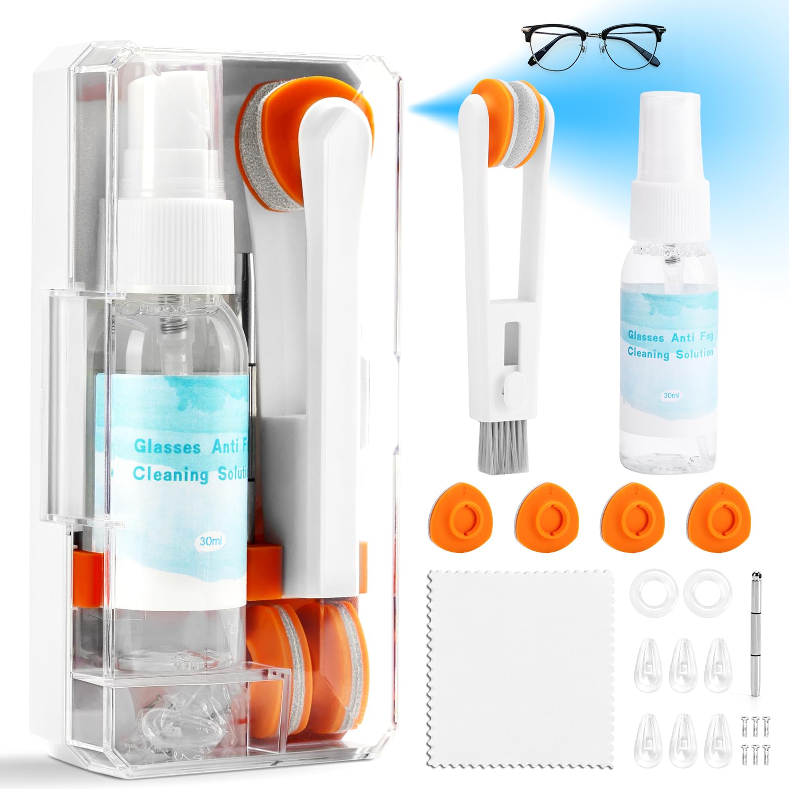 Ordilend limpiador de gafas con spray antivaho para visión clara