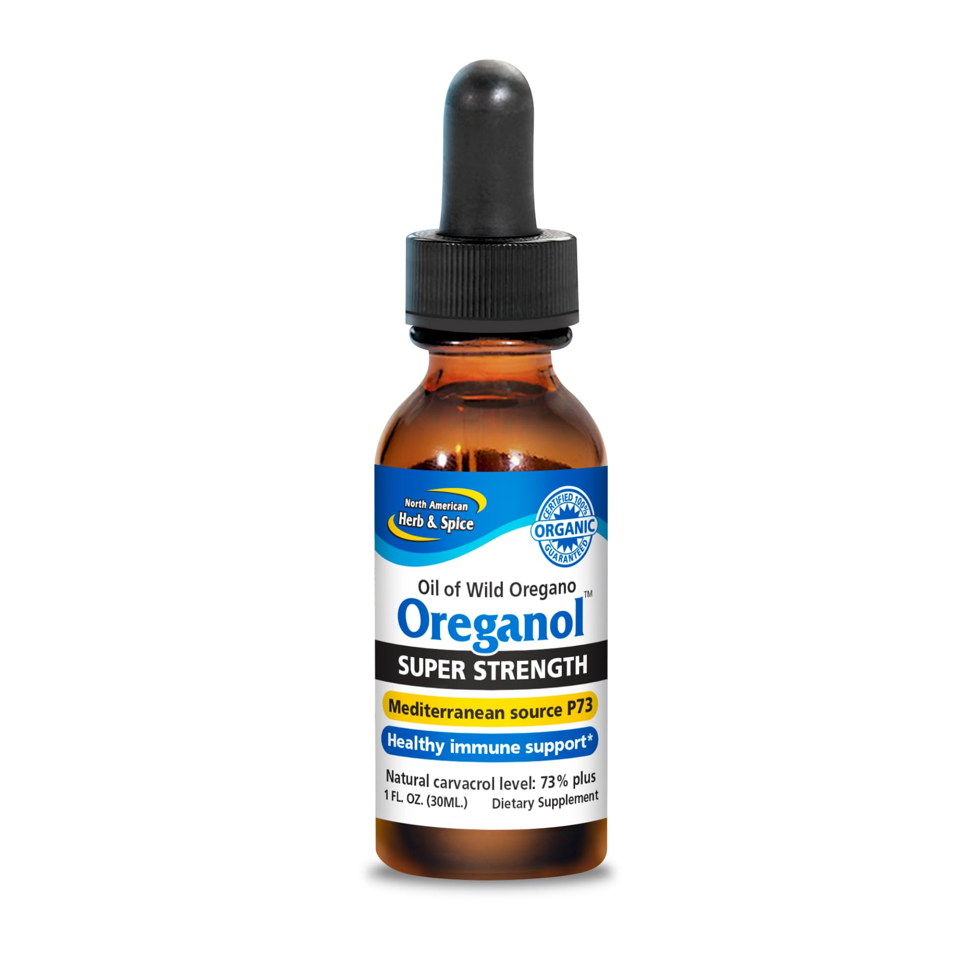 NORTH AMERICAN HERB & SPICE Oreganol en botella: aroma natural para uso diario.