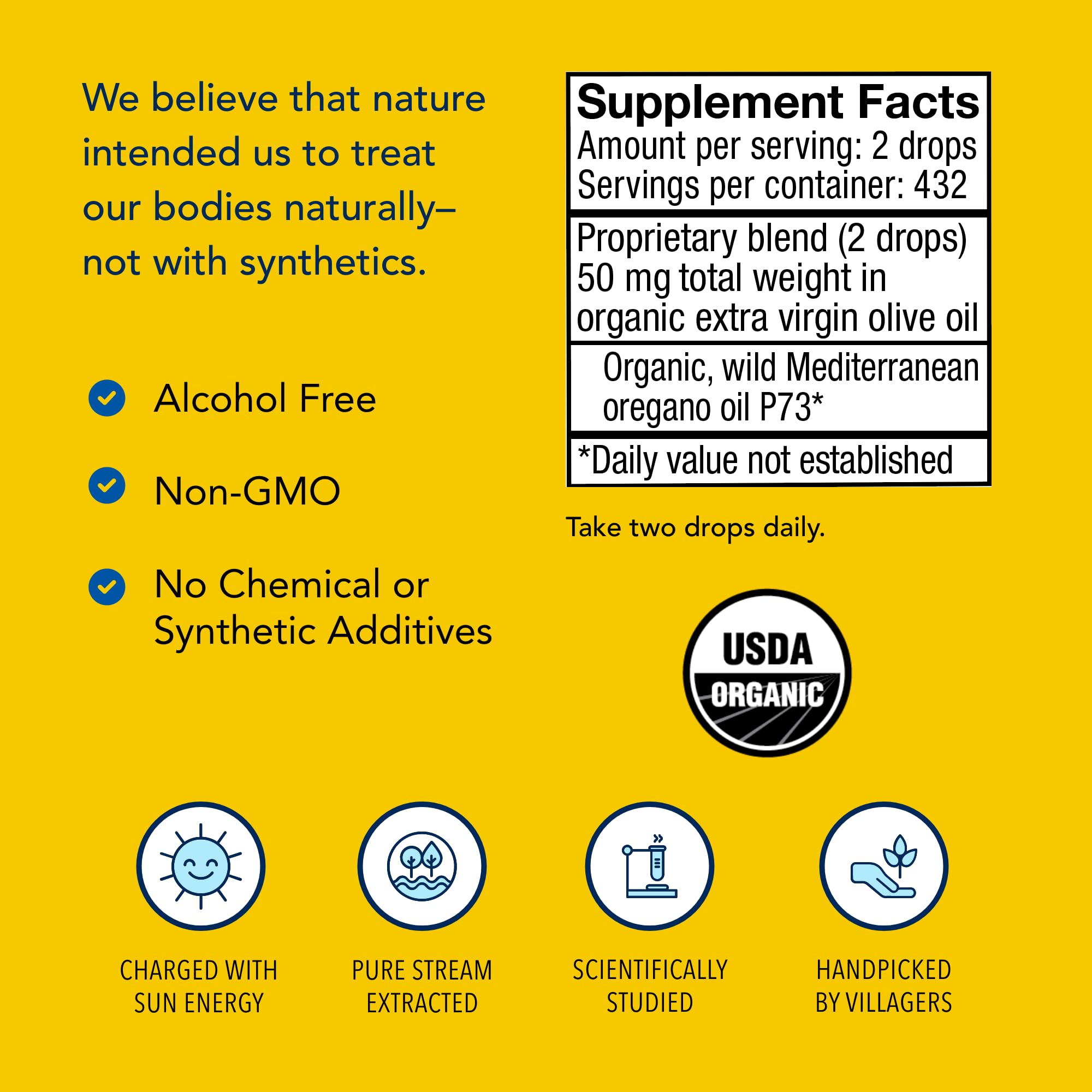 NORTH AMERICAN HERB & SPICE Oreganol: aceite mediterráneo de altura natural y puro.
