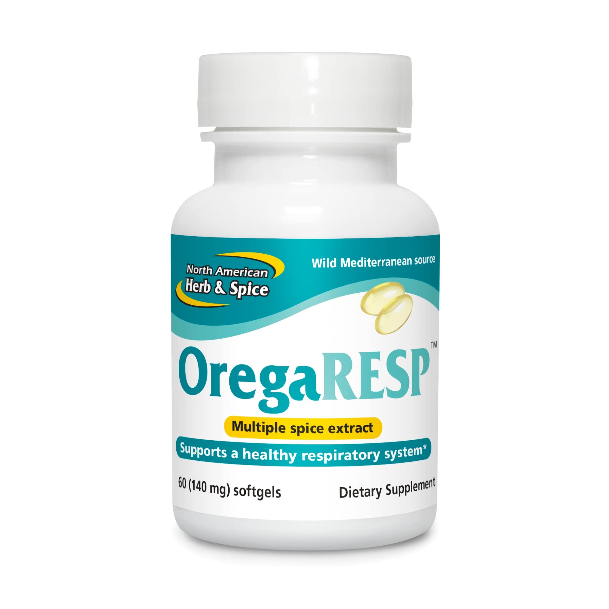 OregaResp P73, botella frontal con etiqueta, posible apoyo a la inmunidad.