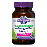 Oregon's Wild Harvest Ashwagandha Ginkgo en botella, cápsulas veganas para calma posible.