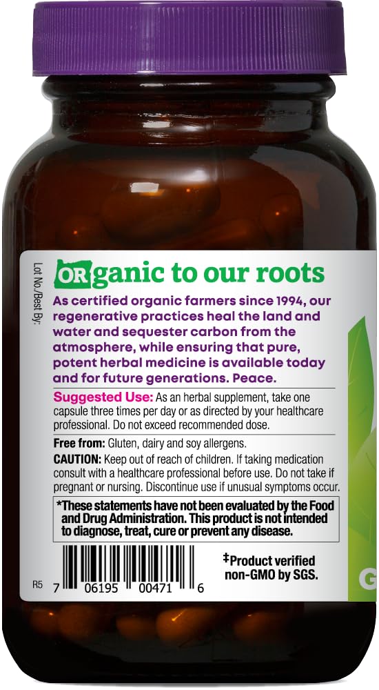 Cápsulas veganas de Oregon's Wild Harvest Lion's Mane, opción apta para uso diario
