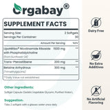 Orgabay cápsulas con liposomas, entrega liposomales para mayor biodisponibilidad.