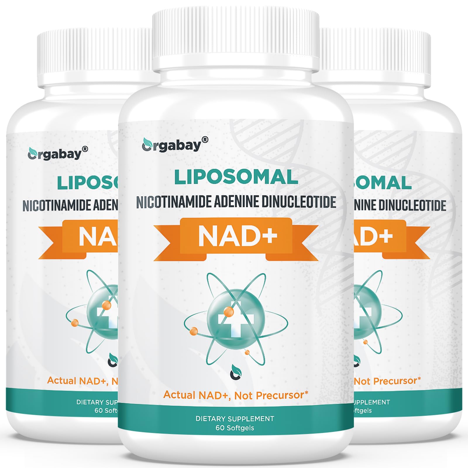 Orgabay Nad liposomal 500 mg, botella lista para uso diario.