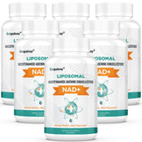 Orgabay Liposomal NAD+ frente a la botella: posible apoyo a la energía diaria.