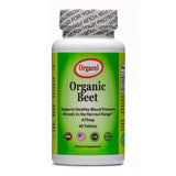 Orgacel remolacha orgánica alta concentración frente de la botella, ideal para empezar el día con energía.