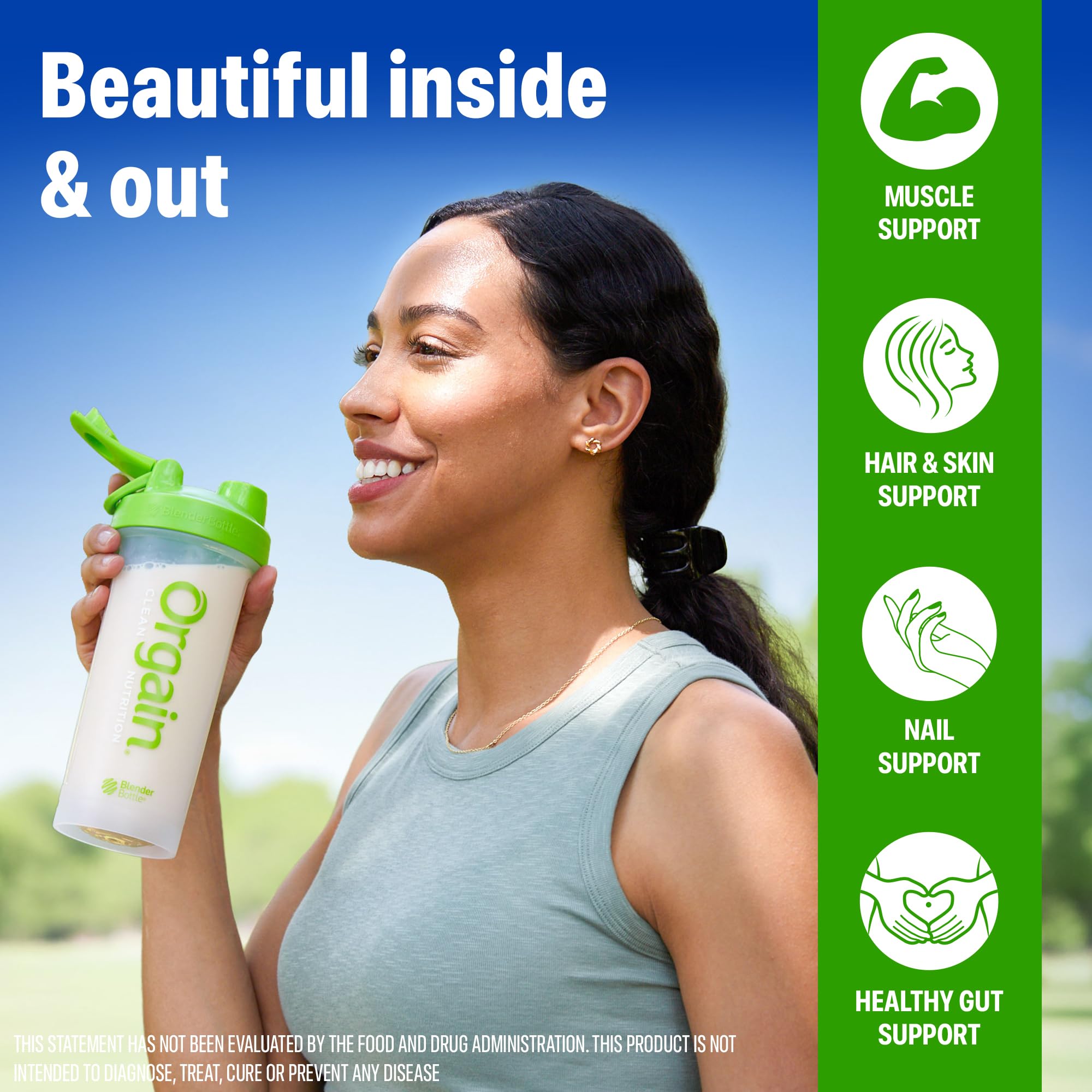 Orgain Proteína + Colágeno vainilla, licuado: energía rápida tras entreno