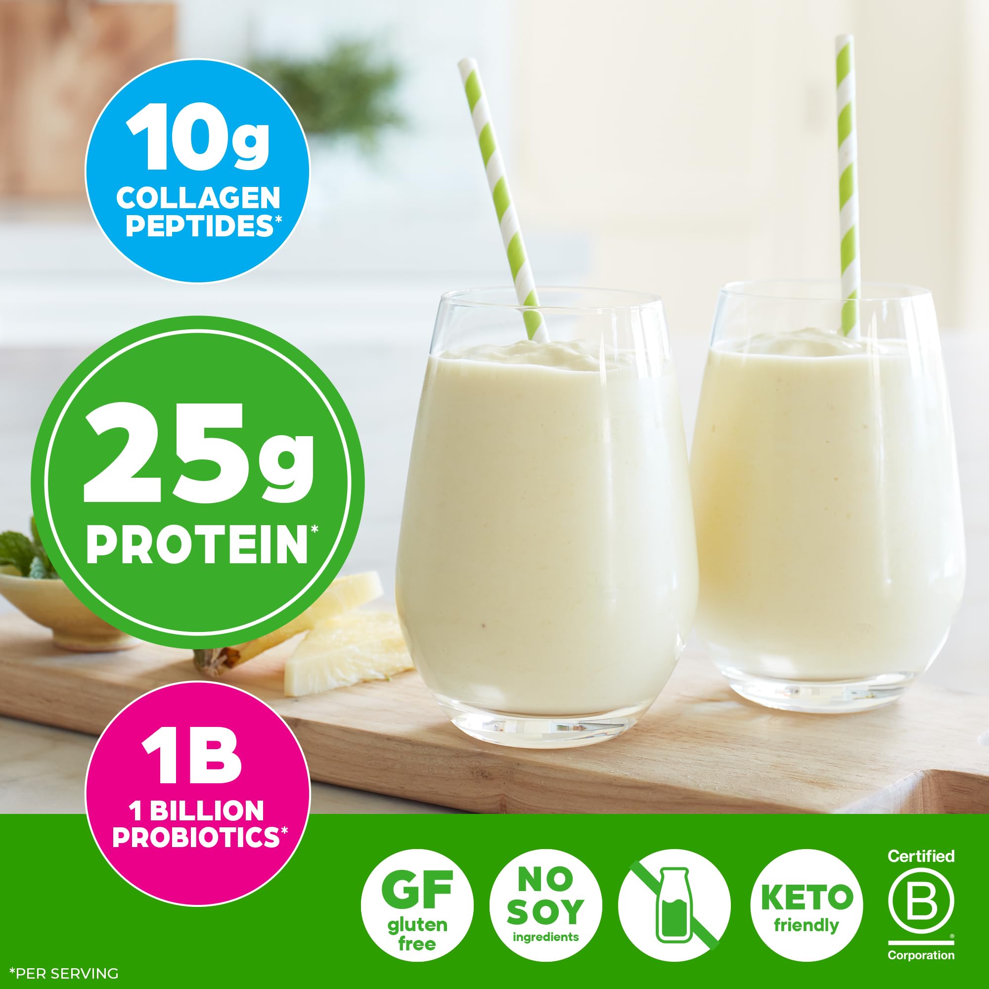 Orgain Proteína + Colágeno vainilla, receta brownie: postre proteico y sabroso