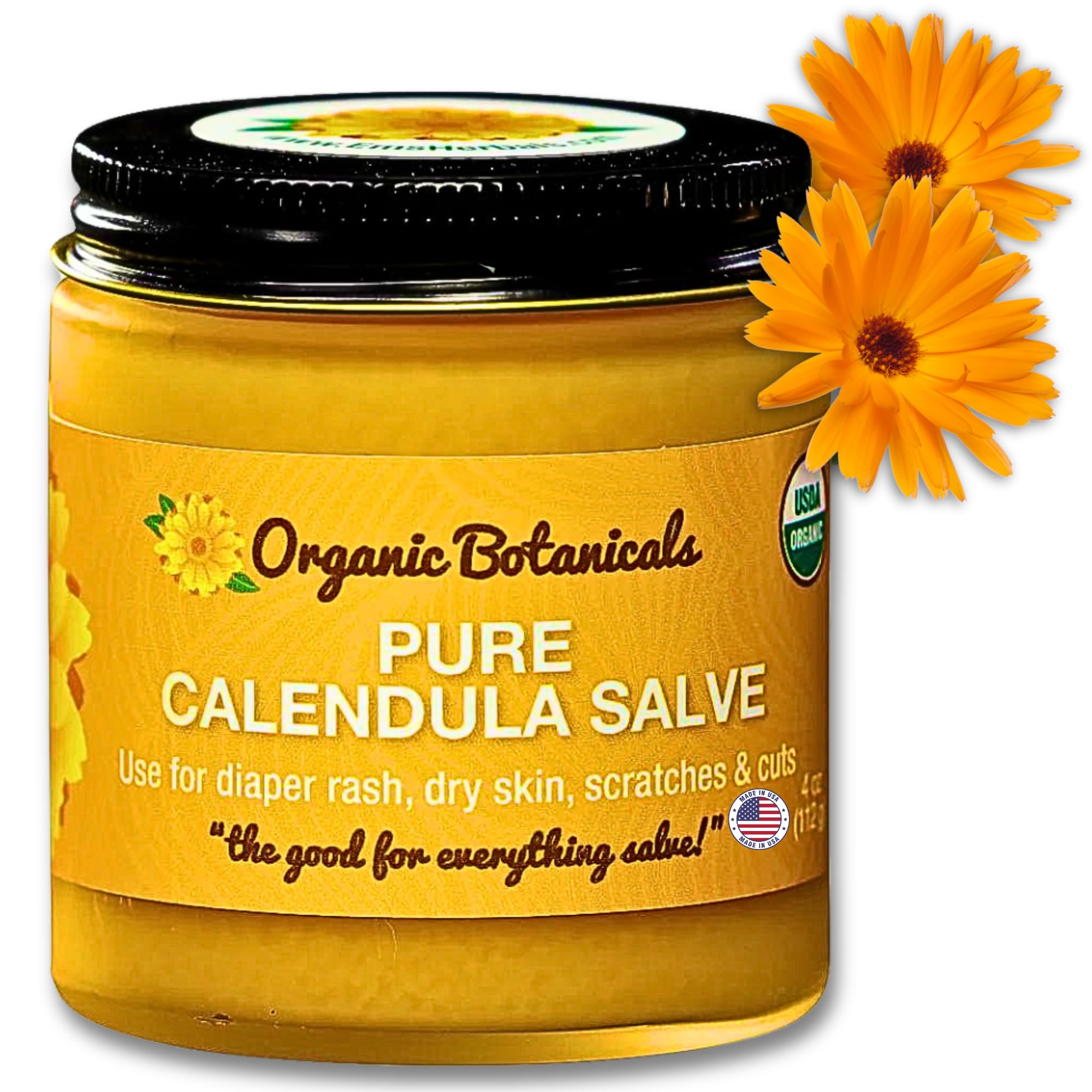 Organic Botanicals Calendula Salve tarro, cuidado suave para la piel