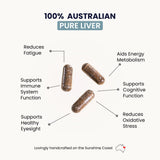 Organic Collagen Australia: etiqueta detallada con información de nutrientes clave.