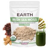 Organic Earth Irish Sea Moss Powder: botella lista para batidos y bienestar general