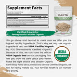 Organic Earth polvo de alga marina: detalle de textura para enriquecer tus batidos