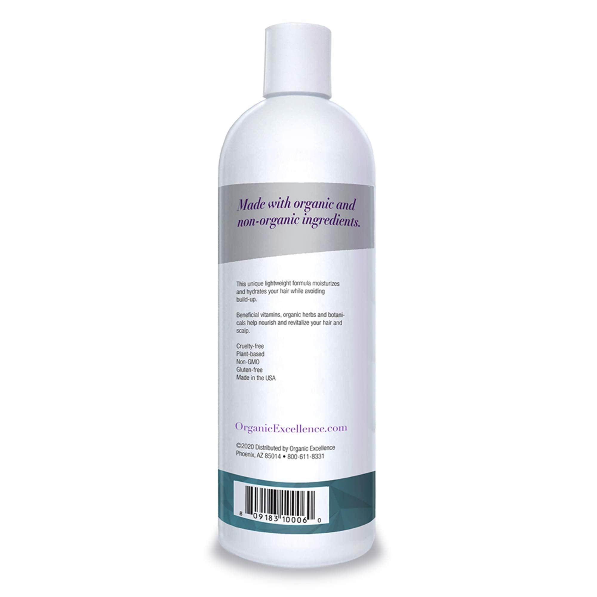 Uso familiar del acondicionador Organic Excellence hecho en Estados Unidos.