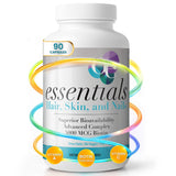 Organic Excellence vitaminas para cabello, piel y uñas en frasco, favorece crecimiento sano