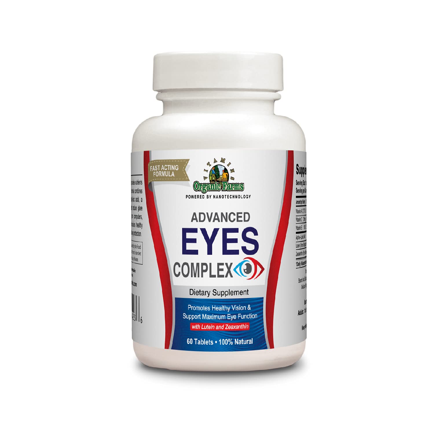 Eyes Complex de Organic Farms Vitamins: cápsula para apoyar la salud ocular diaria