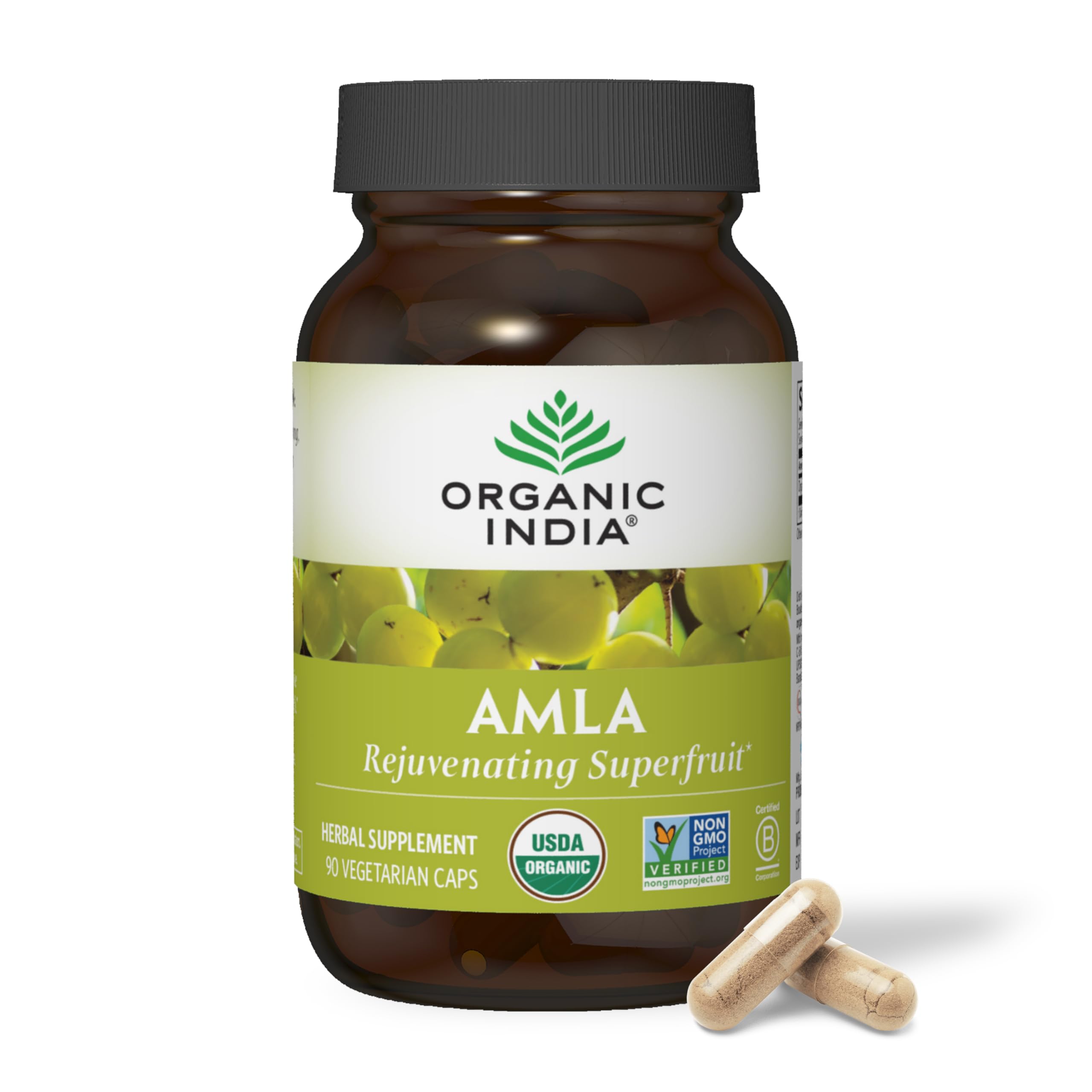 ORGANIC INDIA Amalaki cápsulas, apoyo diario al sistema inmune
