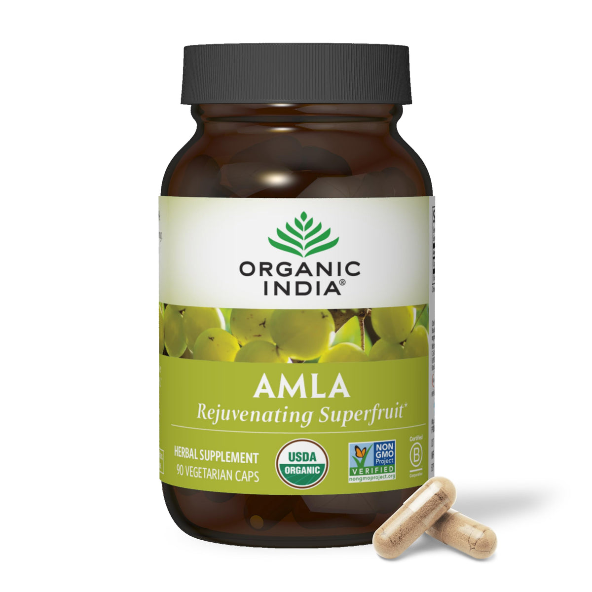 ORGANIC INDIA Amalaki cápsulas, apoyo diario al sistema inmune