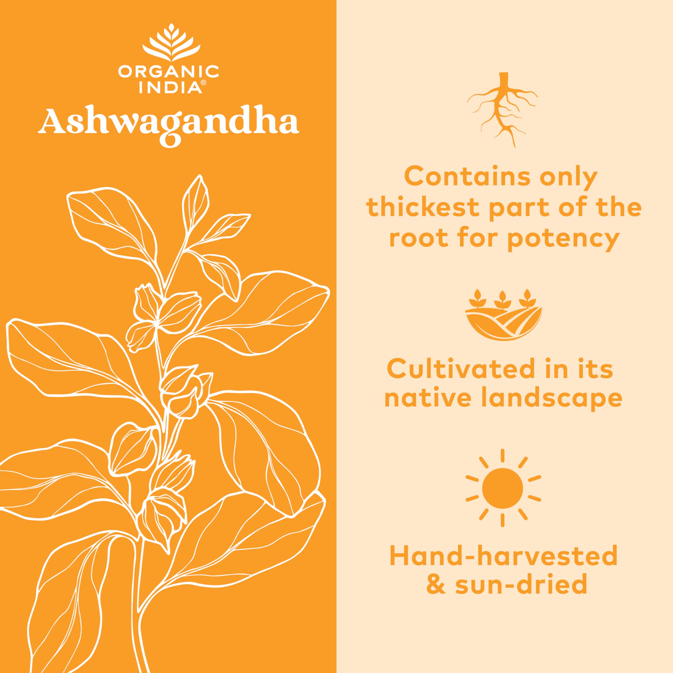 Organic India Ashwagandha: cápsulas suaves para consumo cómodo