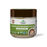 Embalaje de ORGANIC INDIA Chocolate Moringa Latte Powder para uso diario cómodo