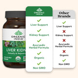 ORGANIC INDIA Katuki, hierba para soporte renal en uso diario.