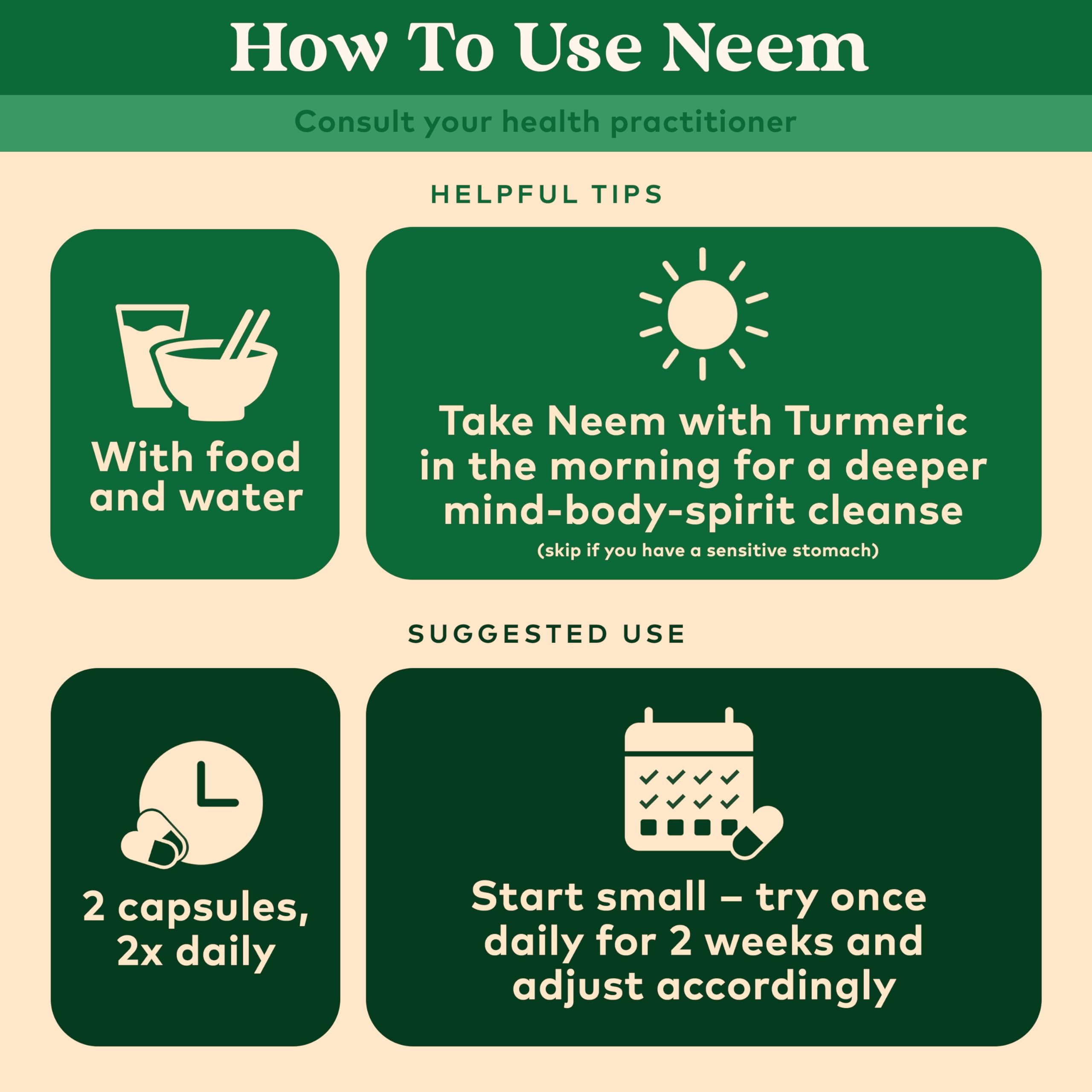 Apoyo al sistema inmunitario con neem ORGANIC INDIA en cápsulas.