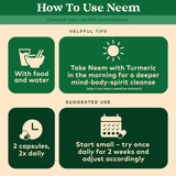 Apoyo al sistema inmunitario con neem ORGANIC INDIA en cápsulas.