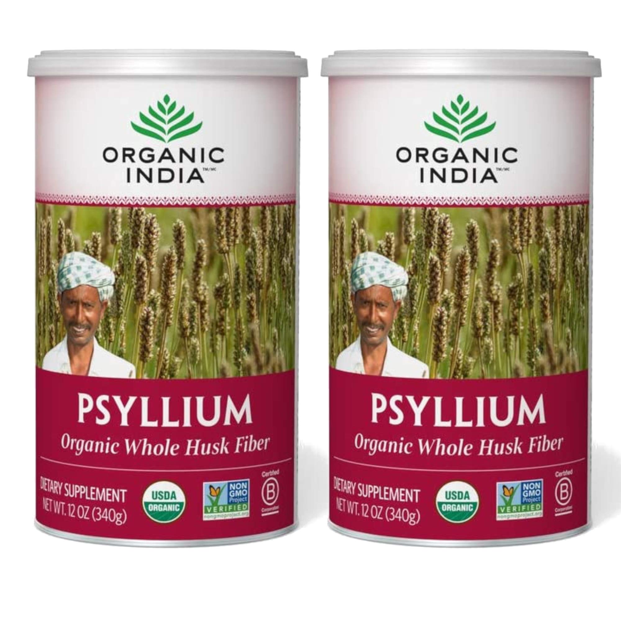 ORGANIC INDIA polvo de psyllium en caja para regular la digestión diaria