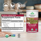 ORGANIC INDIA psyllium-caja-frente: envase práctico para una dieta con fibra