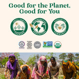 Cultivo sostenible de ORGANIC INDIA, cápsulas de fibra responsable