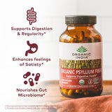 ORGANIC INDIA Psyllium Cápsulas dentro del envase, formato práctico