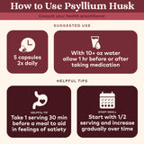 Cápsulas de psyllium de sabor neutro para uso diario