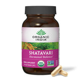 ORGANIC INDIA Shatavari – botella de 90 cápsulas para equilibrio hormonal potencial.