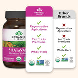 Organic India Shatavari Capsules, empaque: apta para dietas veganas y sin gluten