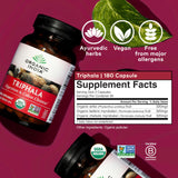 Organic India Triphala, uso diario en casa para apoyo digestivo.