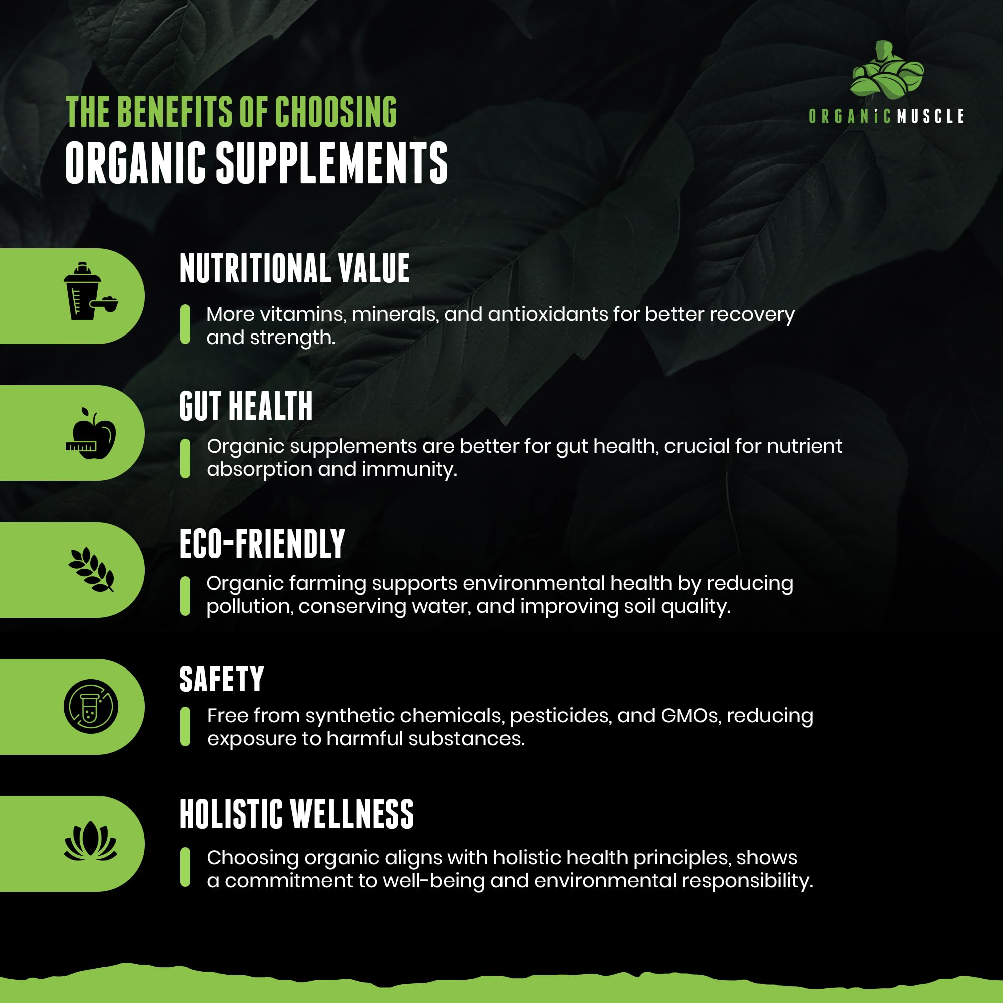 Organic Muscle porciones 20 para uso diario