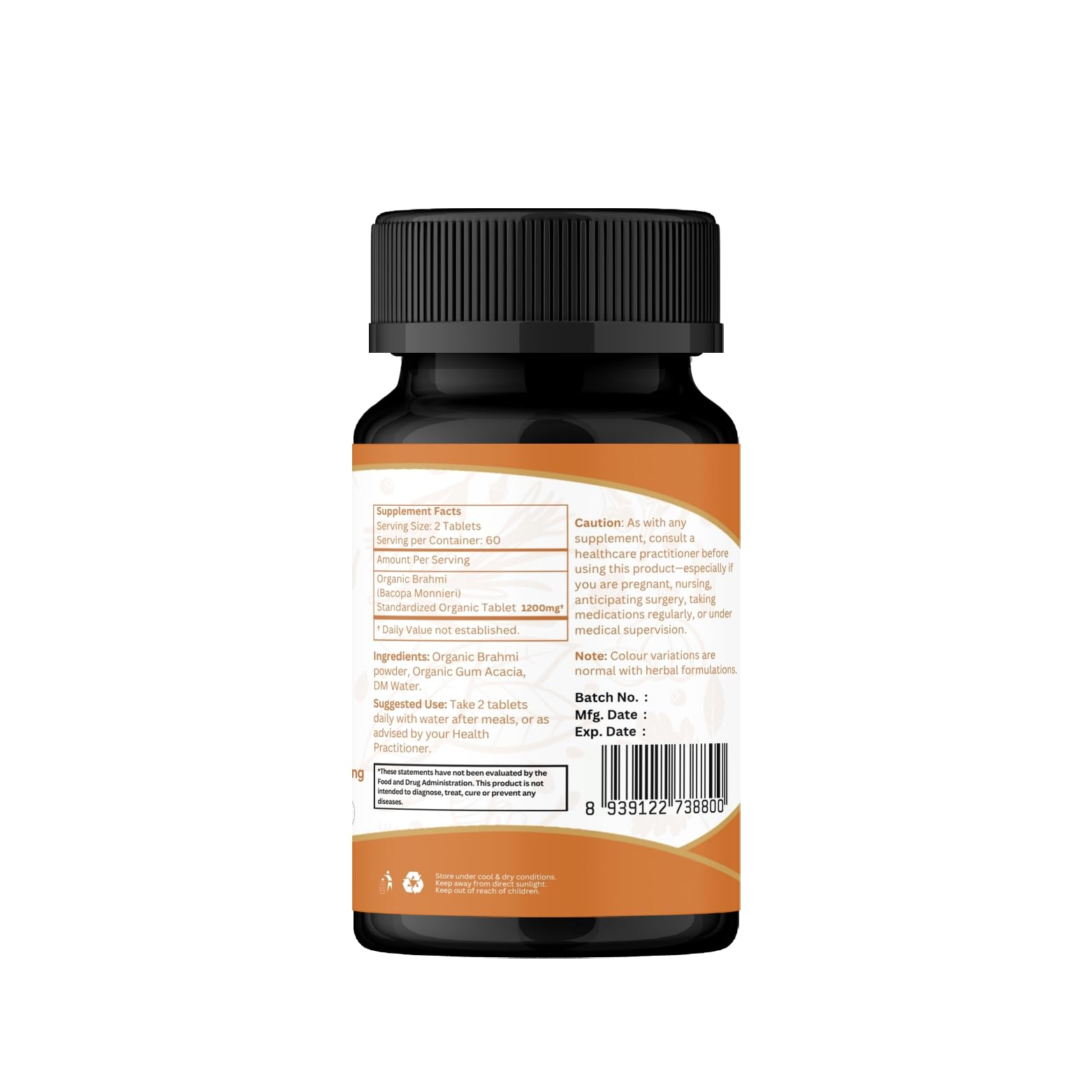 Paquete de dos Organic Spree Brahmi para uso continuo