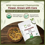 Camomila entera Organic Way para potpourri ofrece aroma suave y visual claro