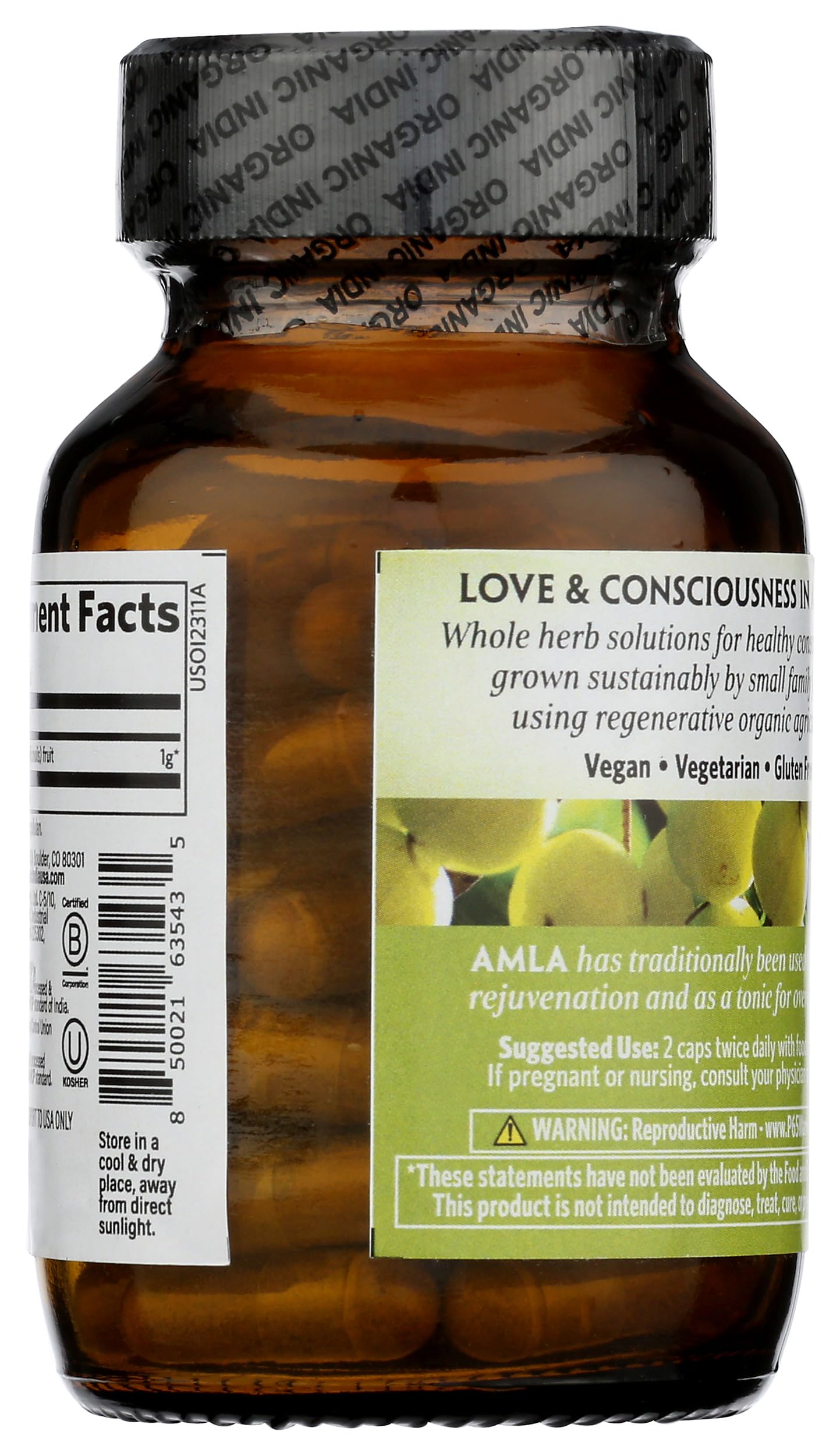 ORGANIC INDIA Amla, cosecha silvestre, fuente natural de antioxidantes
