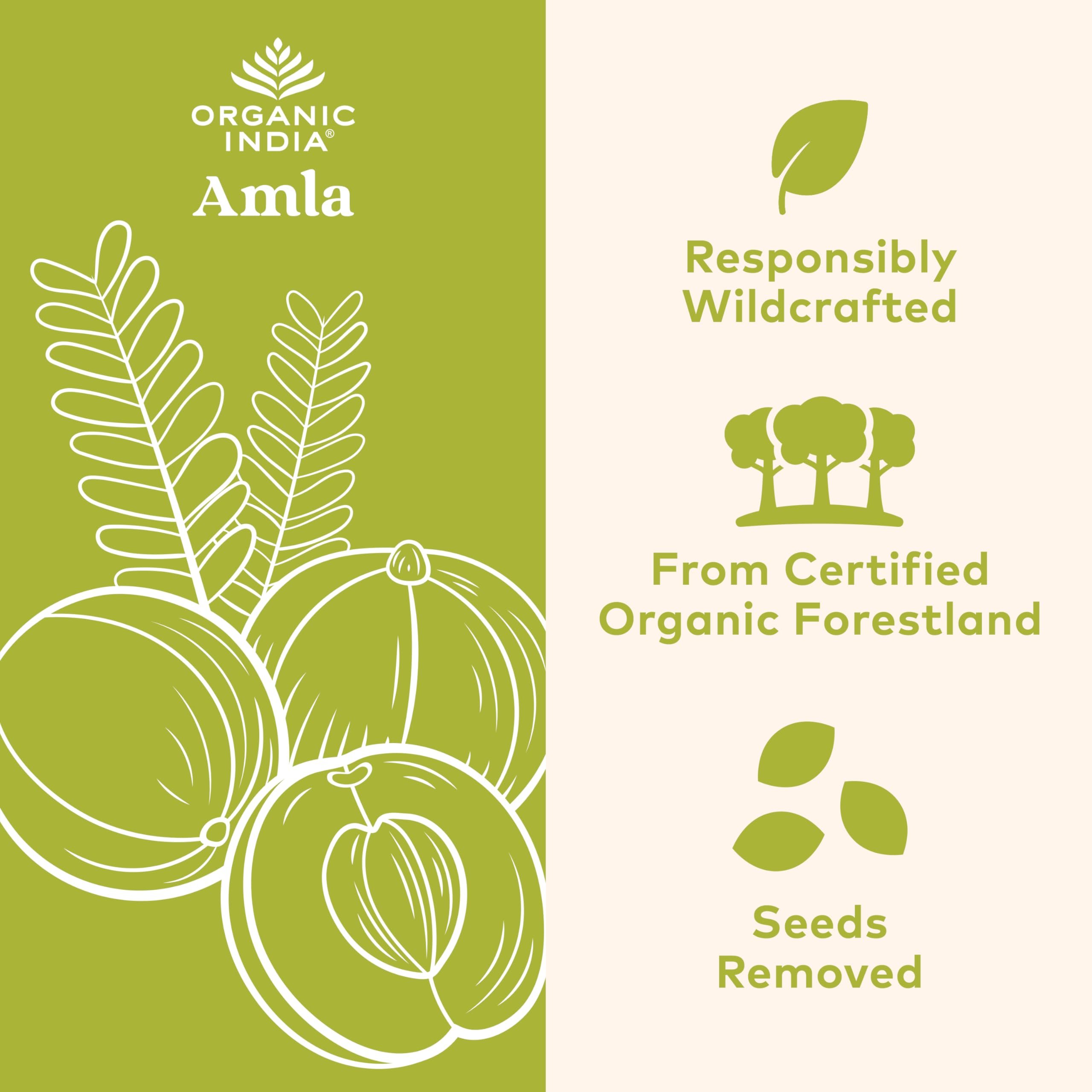 ORGANIC INDIA Amla, uso diario práctico con cápsulas compactas