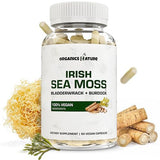 Cápsulas ORGANICS NATURE Sea Moss en frasco, uso diario para energía natural.